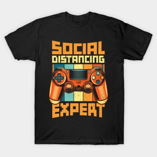 Social Distancing Champion Video Gamer Gaming T-Shirt